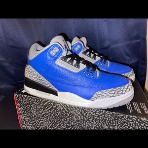 Jordan 3 Varsity Royal Blue Size 8